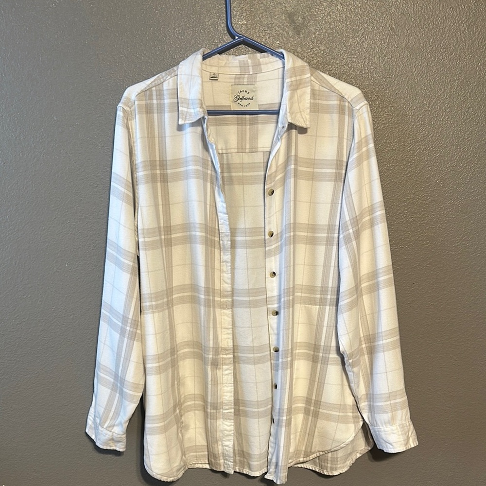 Plaid Button-Up Shirt